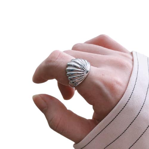 Shell Ring In 925 Sterling Silver