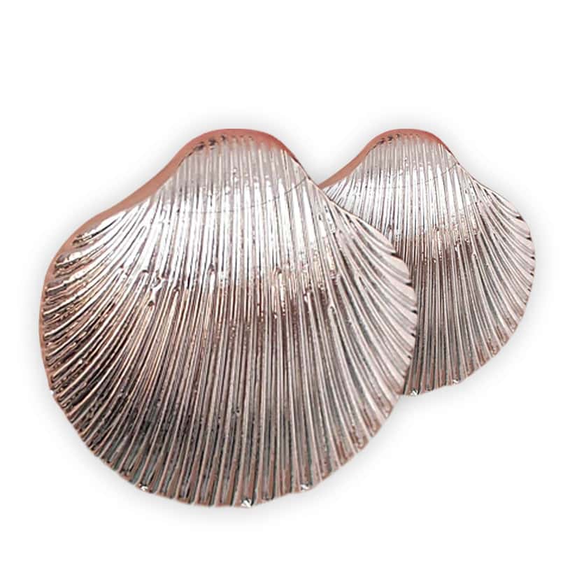 Shell Earrings Large Silver Shell