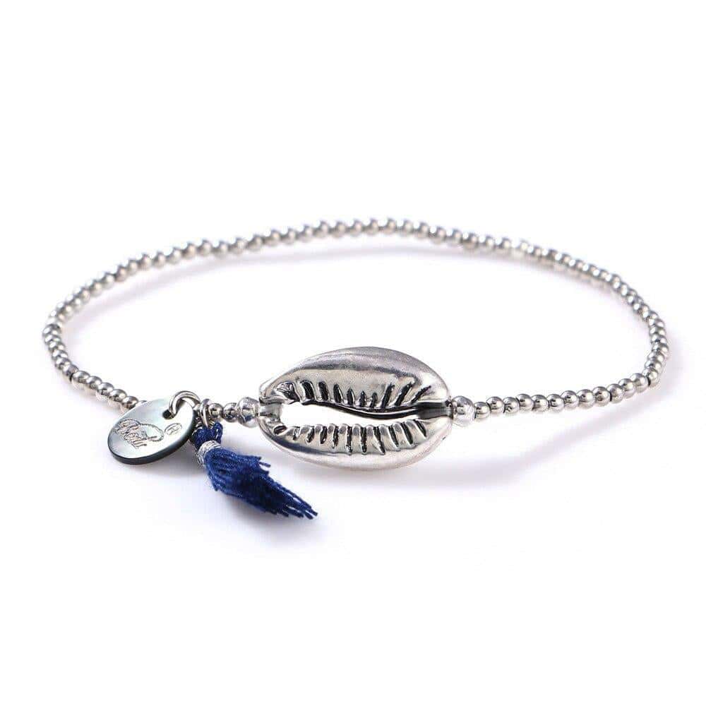 Shell Bracelet Surf Cowrie (Silver)