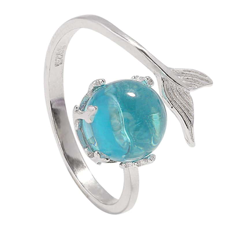 Shell Ring Mystery Pearl And Mermaid Tail