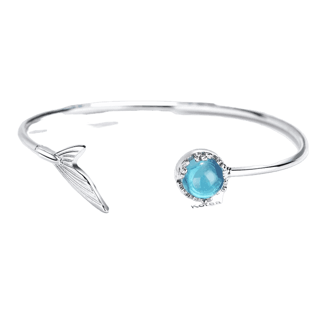 Shell Bracelet Silver Mermaid Tail