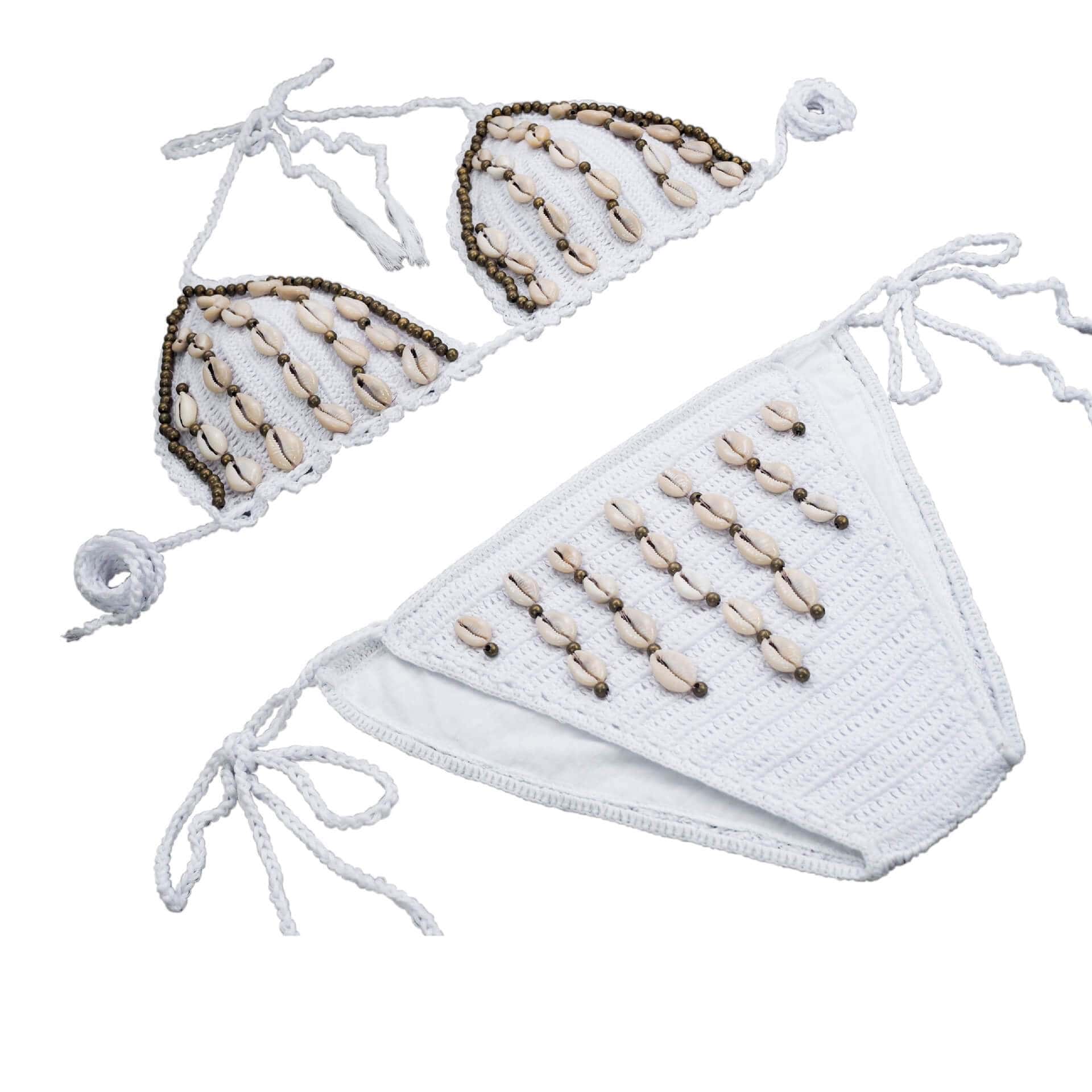 Seashell Swimsuit White Cowrie