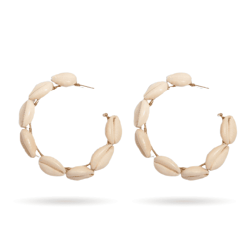 Shell Earrings White Cowrie Earrings