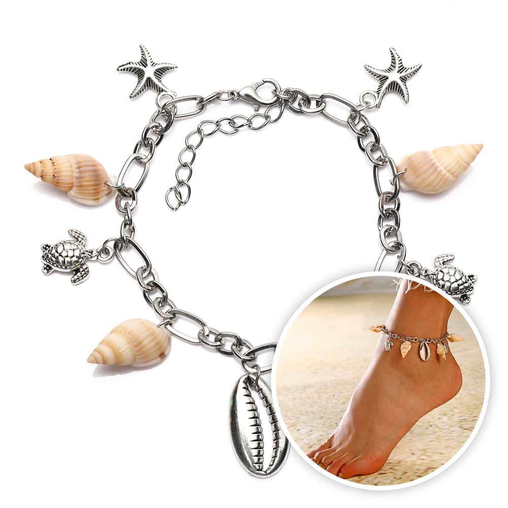 Shell Anklet Small Bulots And Turtle