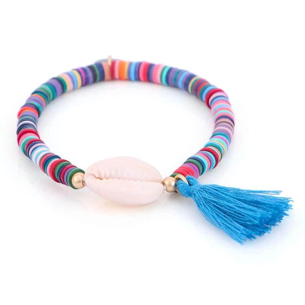 Shell Bracelet Blue Surfer Cowrie