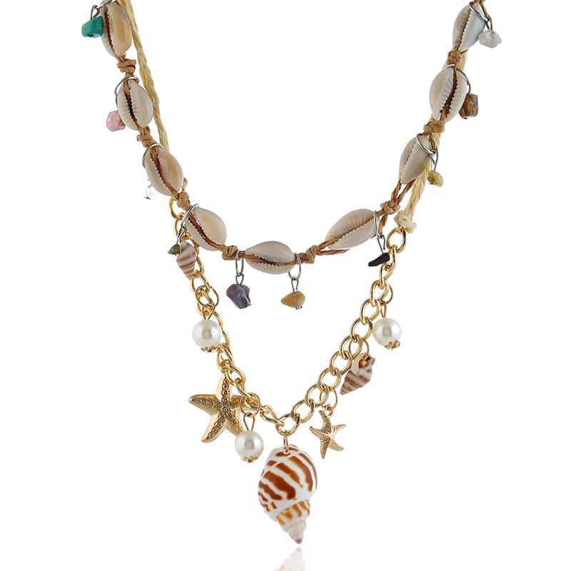 Shell Necklace Cowrie And Whelk Necklace