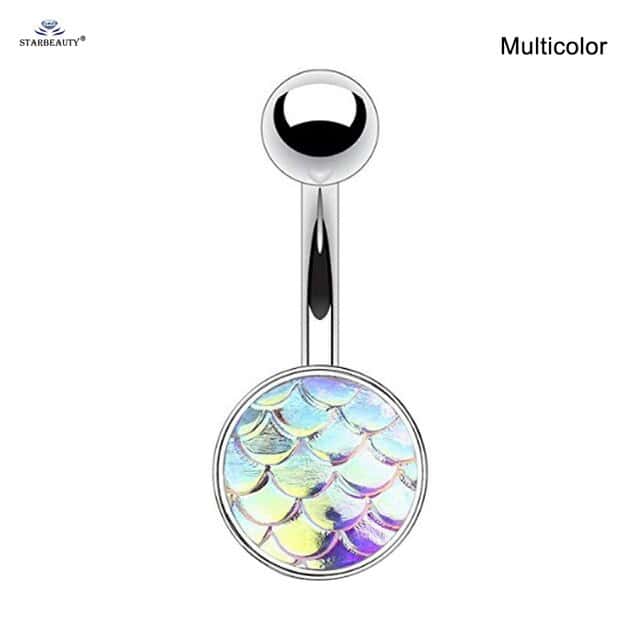 Navel Piercing Mermaid Scales (Multicolor)