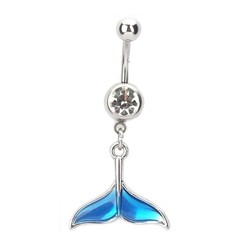 Navel Piercing Mermaid Tail (Silver)