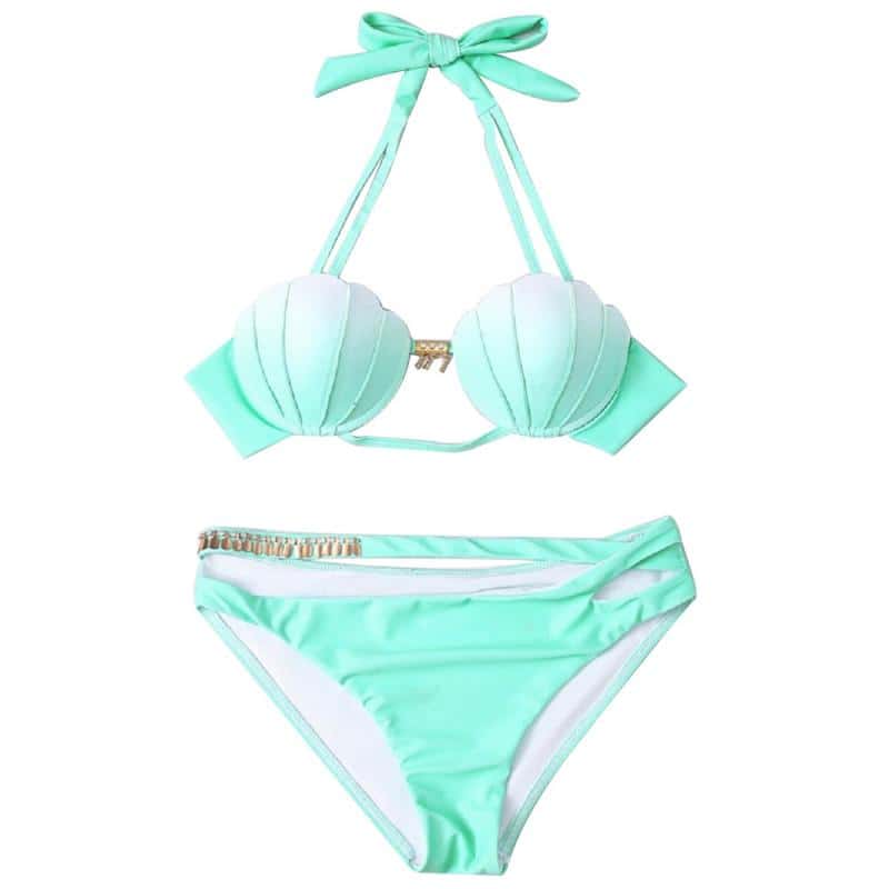 Seashell Swimsuit Pastel Green Mermaid