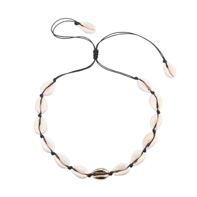 Shell Necklace Golden And Black