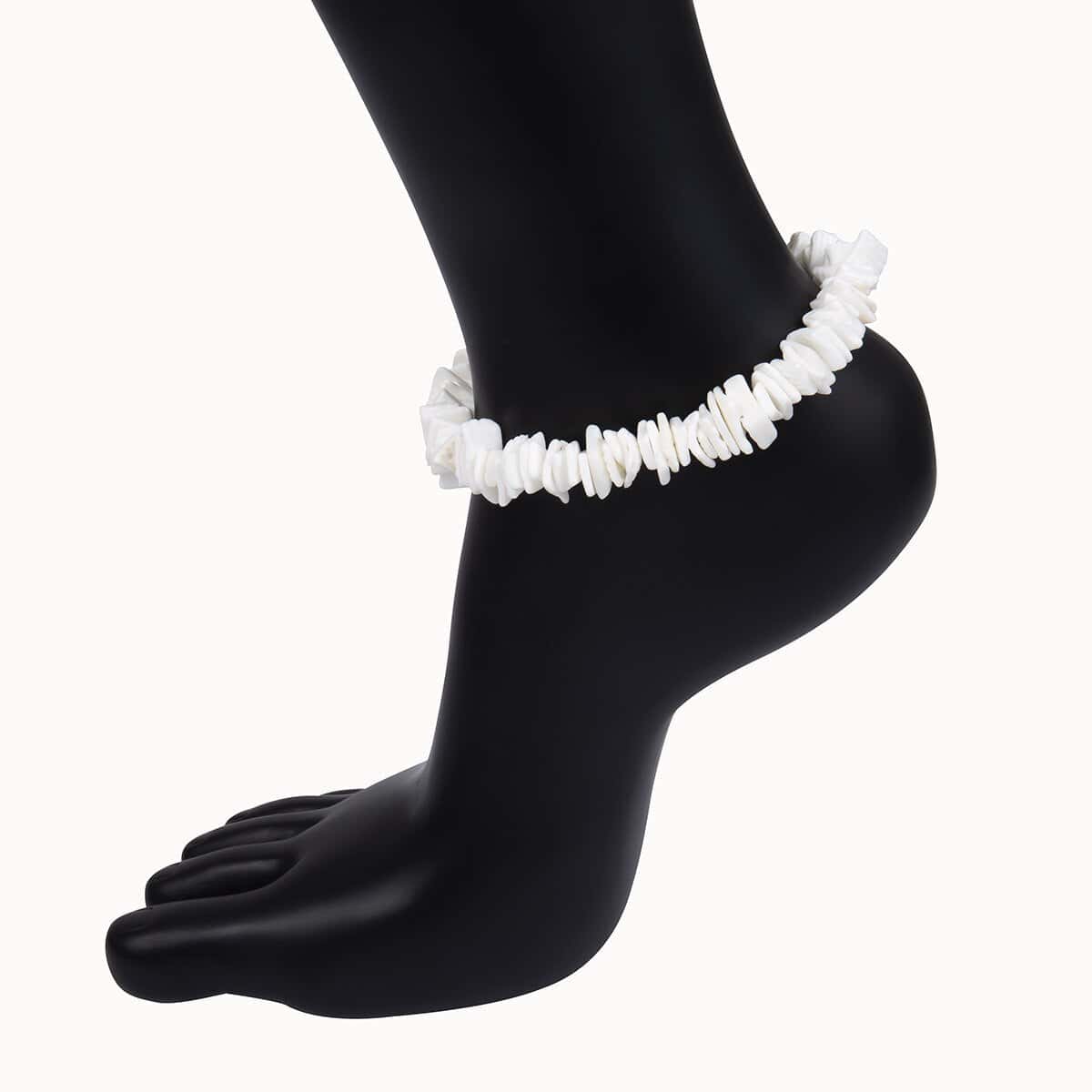 Shell Anklet White Puka Shells