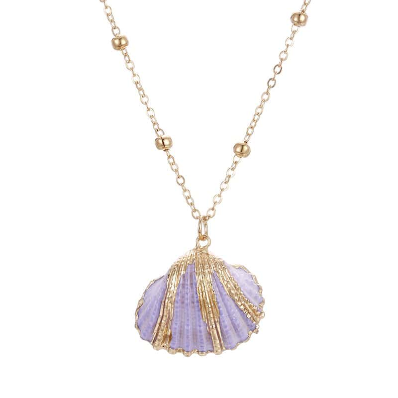 Shell Pendant Pastel Purple Bucarde