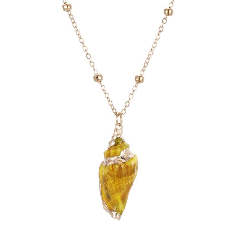 Shell Pendant Yellow Canarium