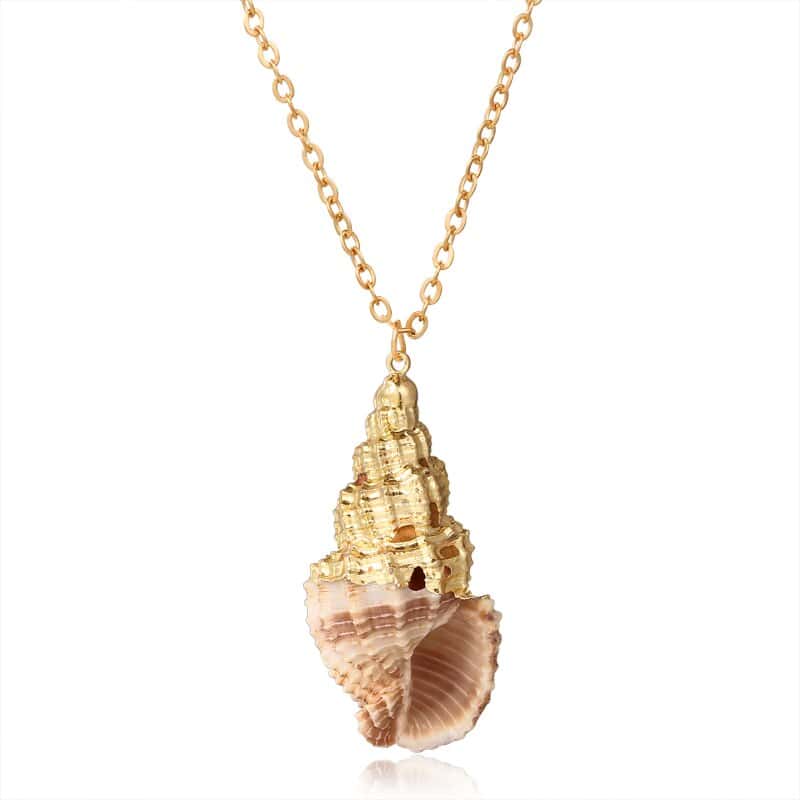 Shell Pendant Small Golden Triton