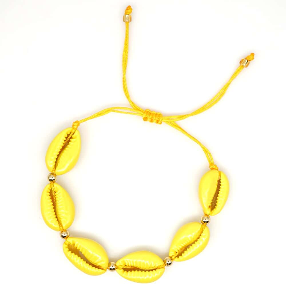 Shell Bracelet Yellow Cowrie