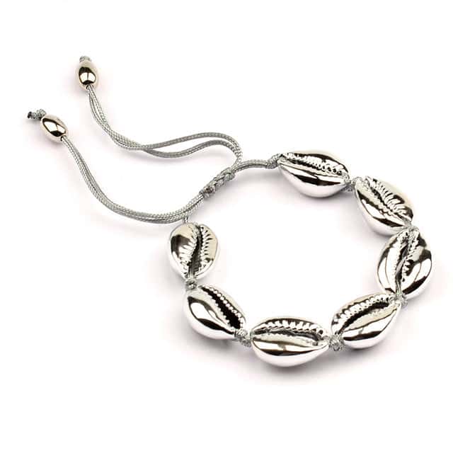 Shell Bracelet Silver Cowrie