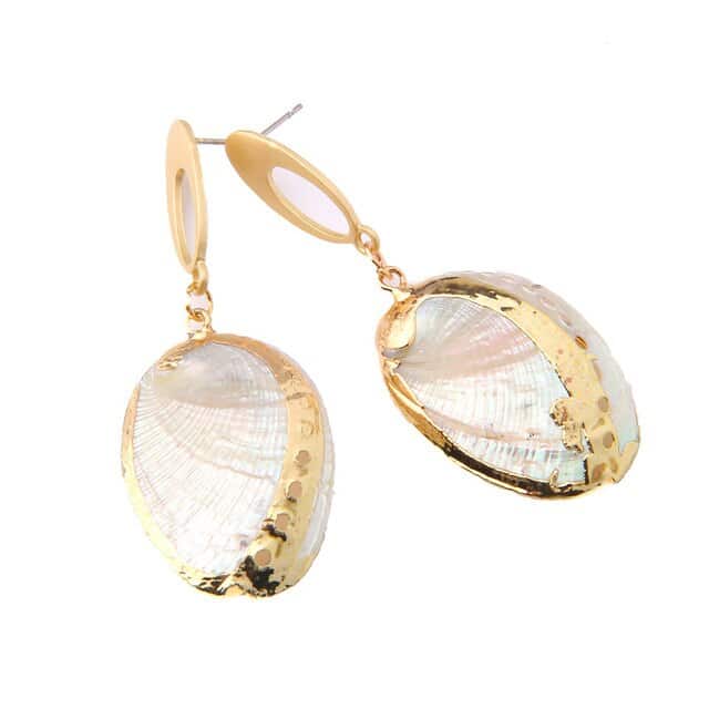 Shell Earrings Mother Of Pearl Abalone