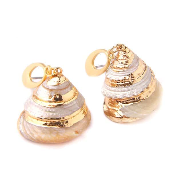 Shell Earrings White Trochus