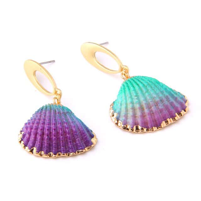 Shell Earrings Rainbow Bucardes
