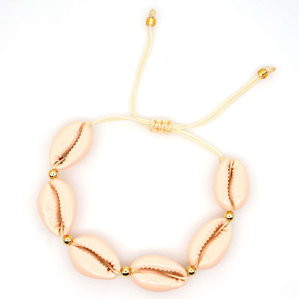Shell Bracelet Salmon Cowrie