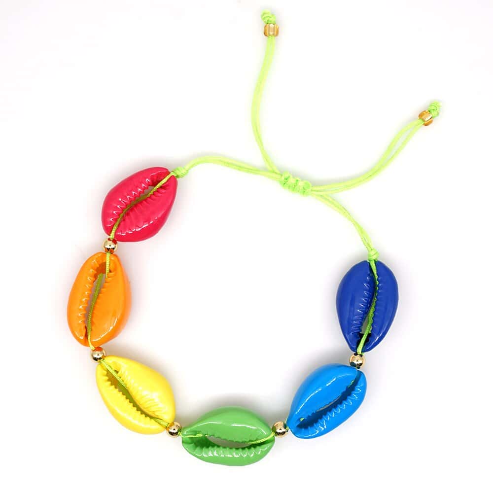 Shell Bracelet Rainbow Cowrie