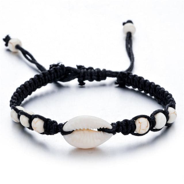 Shell Bracelet Cowrie And White Pearls