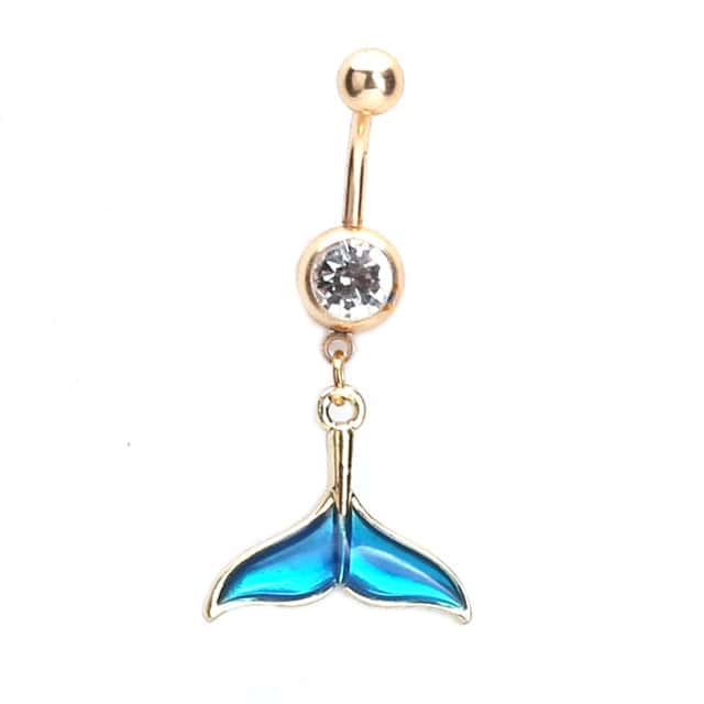 Navel Piercing Mermaid Tail (Golden)