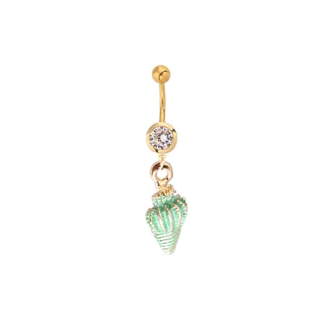 Navel Piercing Green Bulot