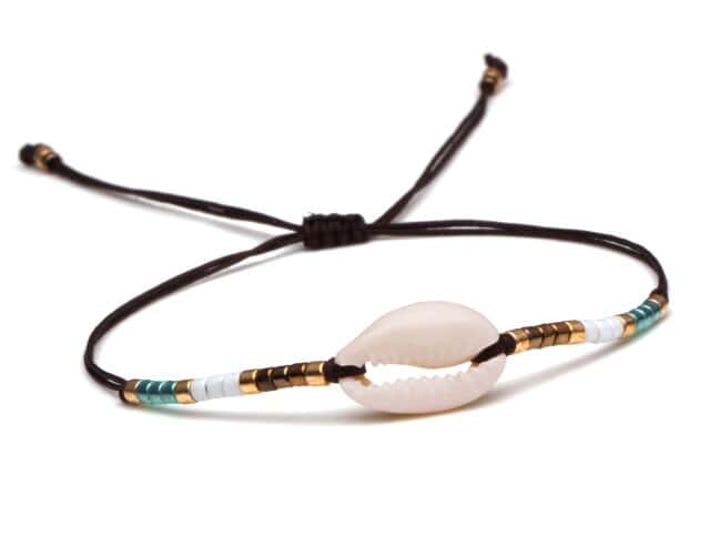 Shell Bracelet Black Cowrie Necklace