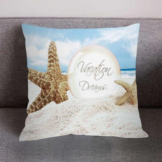 Shell Cushion Printed Vanuatu Beach