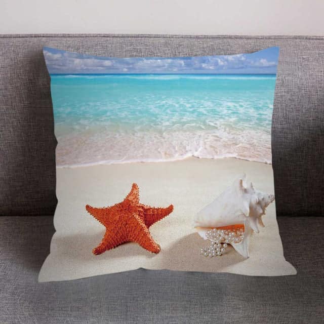 Shell Cushion Printed Caprera Beach