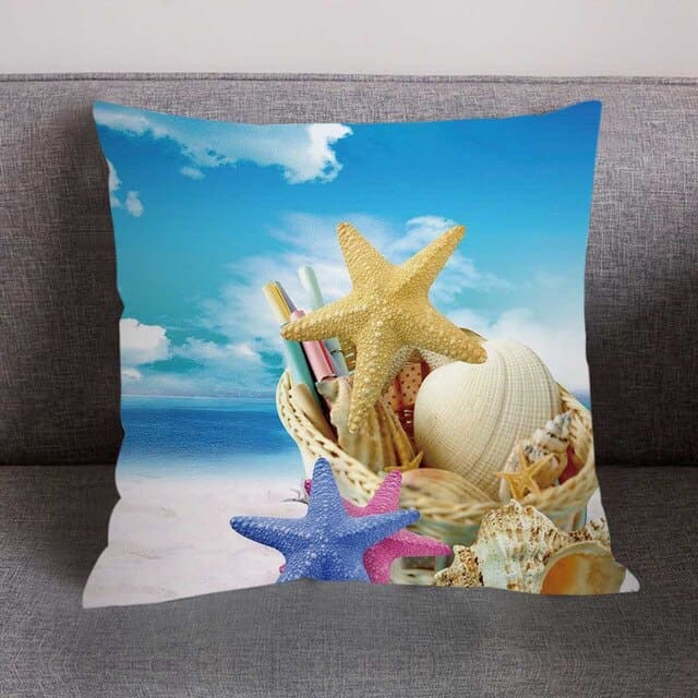 Shell Cushion Printed Philippines Beach