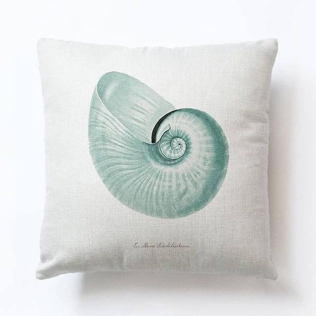 Shell Cushion Printed Nautilus Shell