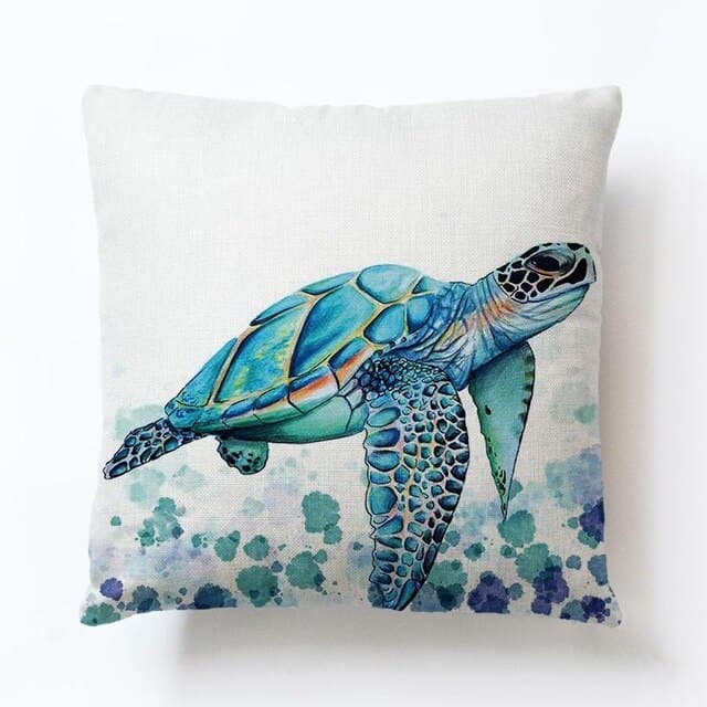 Shell Cushion Printed Turtle