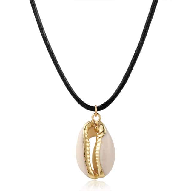 Shell Pendant Golden Coffee Bean