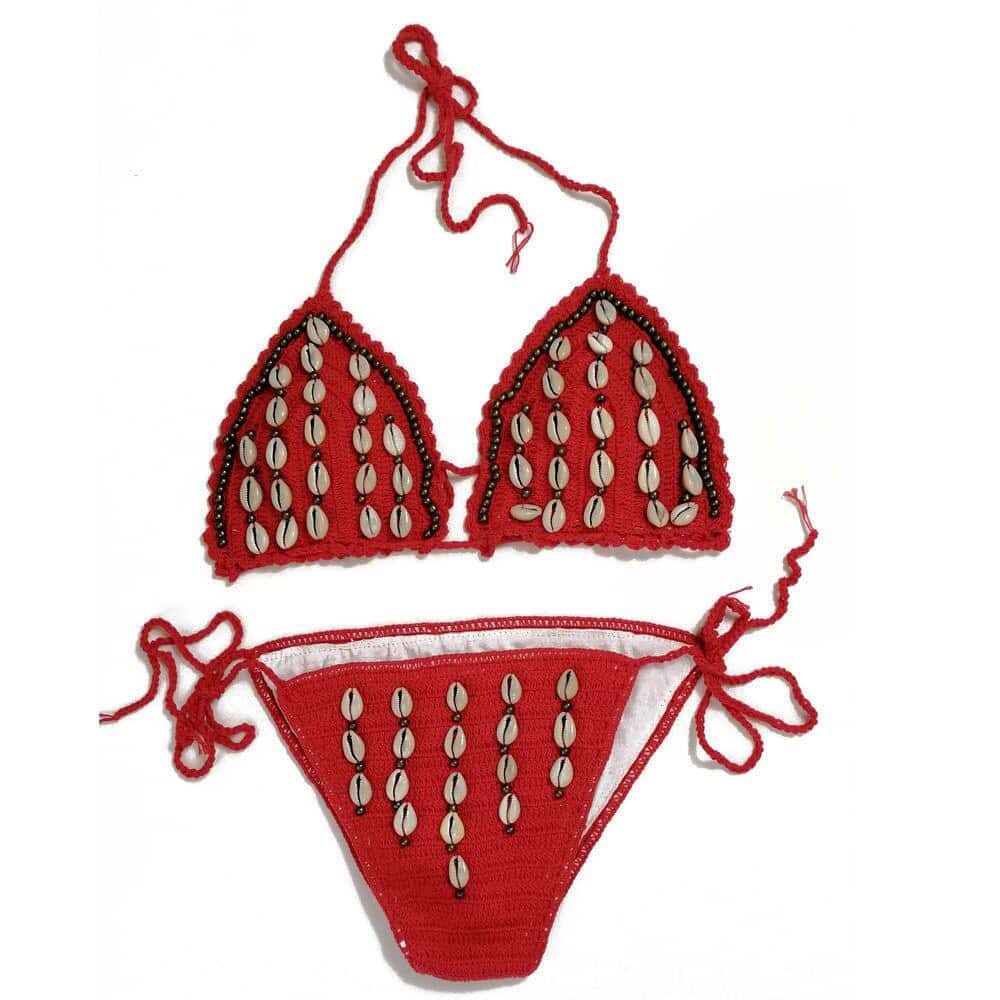 Seashell Swimsuit Red Cowrie