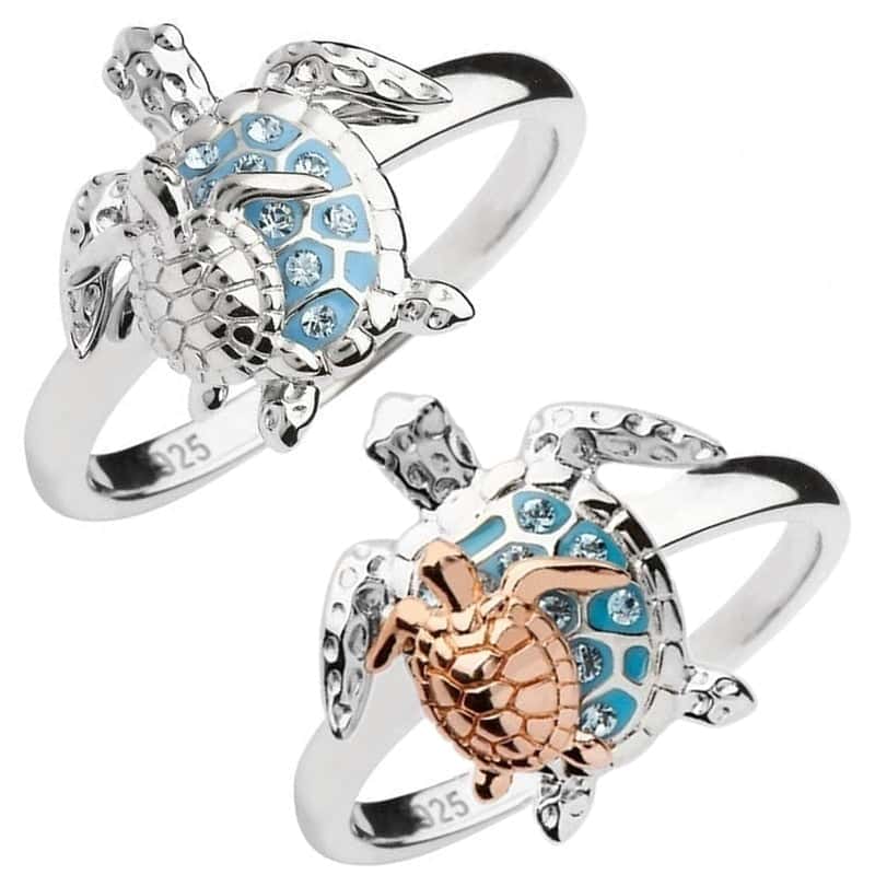 Shell Ring Turtle Family