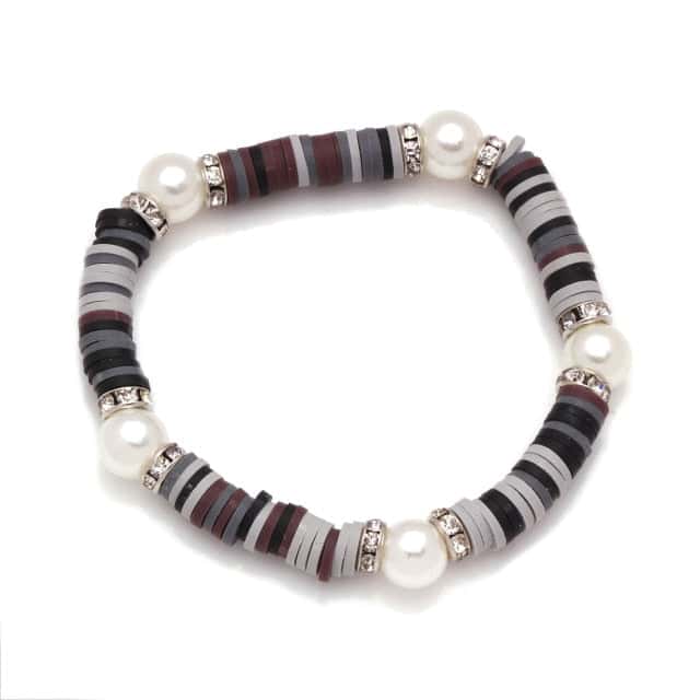 Shell Bracelet Black Pearls