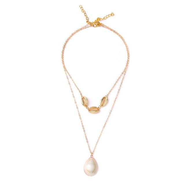 Shell Pendant Polished Cowrie