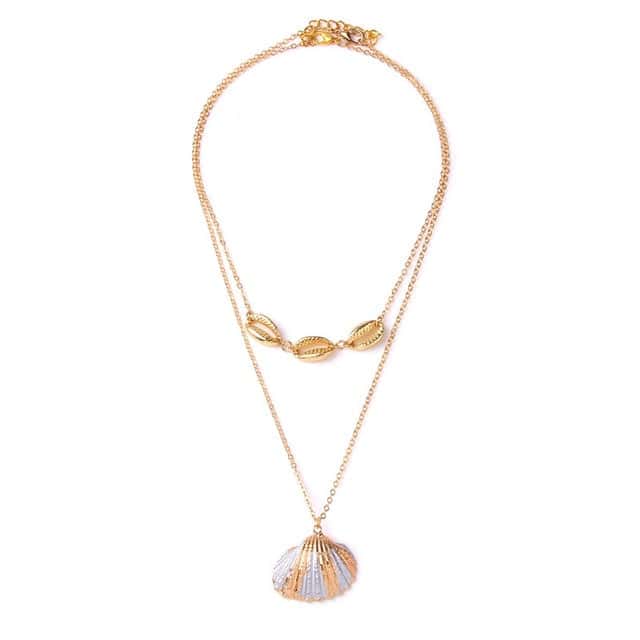 Shell Pendant Golden Bucarde "Nathalie"