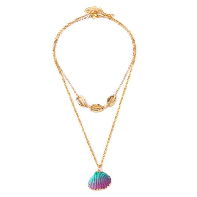 Shell Pendant Golden Bucarde "Juliette"