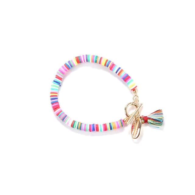 Shell Bracelet Flat Jungle Pearls