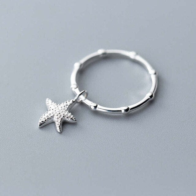 Starfish Ring 925 Sterling Silver