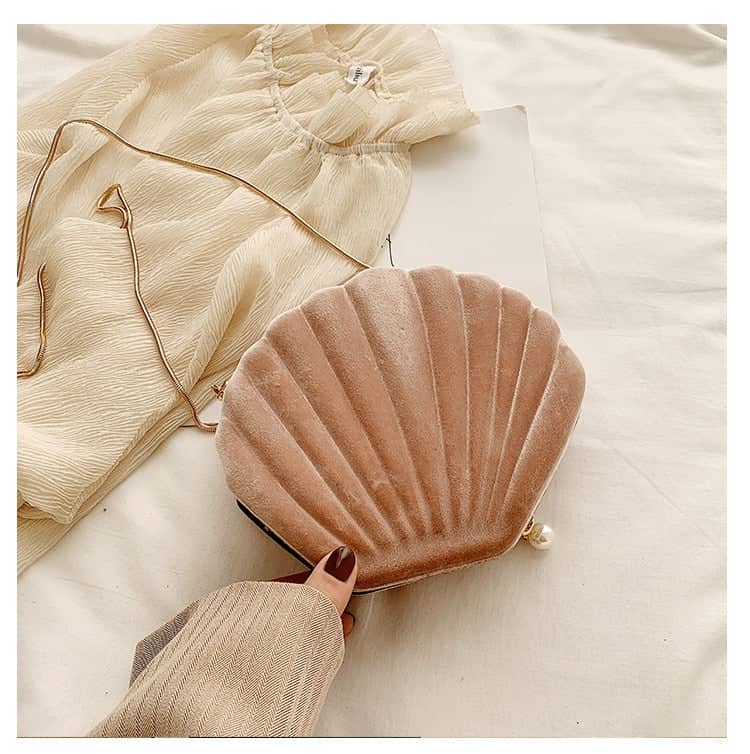 Shell Bag Pink Shoulder Strap