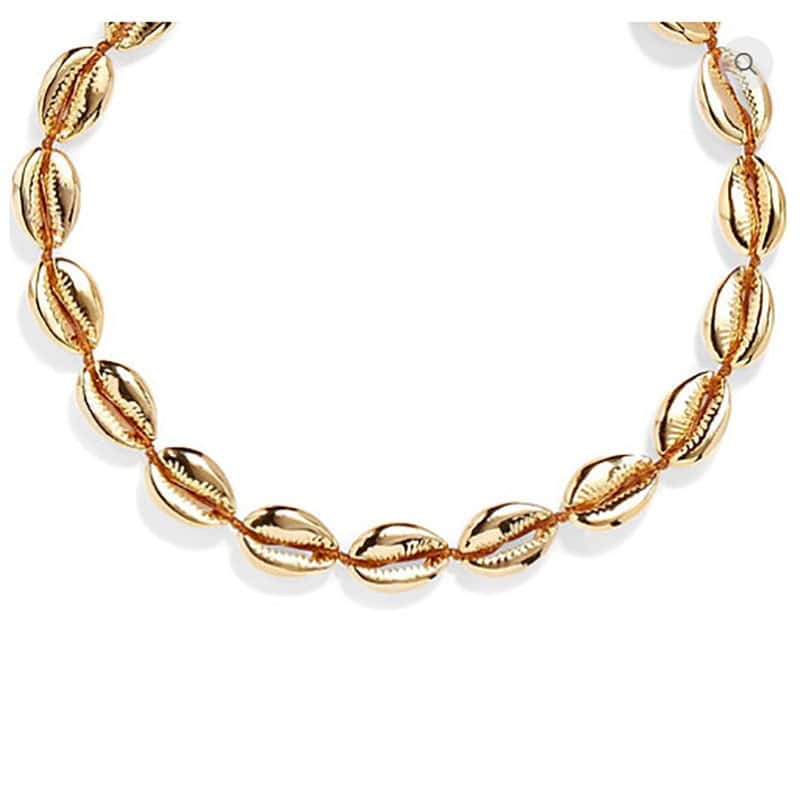 Shell Necklace Golden Cowrie Choker