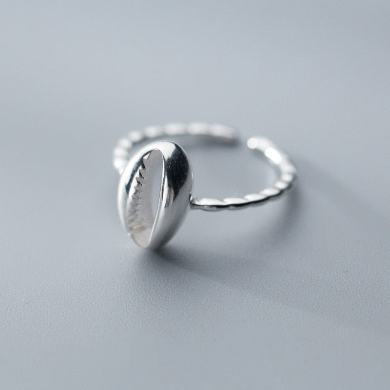 Shell Ring 925 Sterling Silver Cowrie